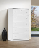 White 5 Jumbo Drawer Chest 121