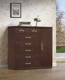 Mahogany 7-Drawer Chest with Door 132