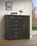 Espresso 7-Drawer Chest with Door 135