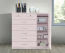 Blush 7-Drawer Chest with Door 138