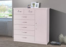 Blush 7-Drawer Chest with Door 138