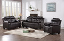 Chocolate Faux Leather Sofa Set 1382