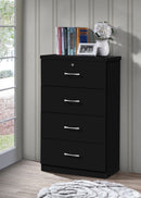 Black 4-Drawer Chest 140