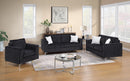 Black Channel Sofa Set with Pillows 1440
