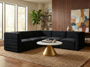 Quincy Black Velvet Modular Sectional