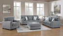 Gray Corduroy Sofa Set with Ottoman Option 1554