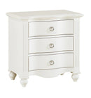 Meghan 3 Drawer Nightstand in White 2058WH-4