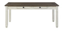 Granby Dining Table in White & Brown 5627NW-72