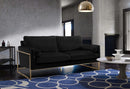 Mila Black Velvet Sofa