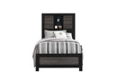 Lisbon Grey/Black Bookcase Bed