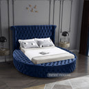 Luxus Navy Velvet Full Bed (3 Boxes)
