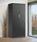 Black 2-Door Wardrobe 300
