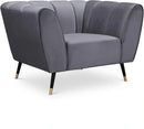 Beaumont Grey Velvet Chair