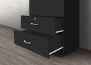 Black 2-Door Wardrobe with 2 Drawers 310
