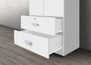 White 2-Door Wardrobe with 2 Drawers 311