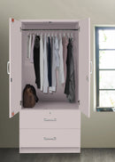 Blush 2-Door Wardrobe with 2 Drawers 318
