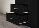 Black 3-Door Wardrobe with 2 Drawers 320