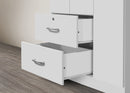 White 3-Door Wardrobe with 2 Drawers 321