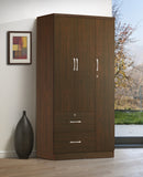 Mahogany 3-Door Wardrobe with 2 Drawers 322