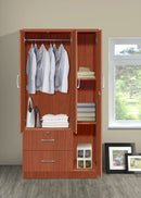 Cherry 3-Door Wardrobe with 2 Drawers 323