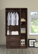 Espresso 3-Door Wardrobe with 2 Drawers 325