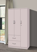 Blush 3-Door Wardrobe with 2 Drawers 328