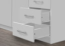 White 3-Door Wardrobe with 3 Drawers 331