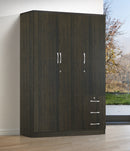 Espresso 3-Door Wardrobe with 3 Drawers 335