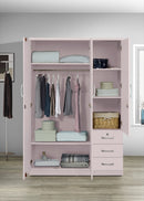 Blush 3-Door Wardrobe with 3 Drawers 338