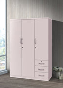 Blush 3-Door Wardrobe with 3 Drawers 338