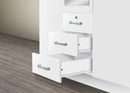 White 3-Door Wardrobe with Mirror 341