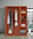 Cherry 3-Door Wardrobe with Mirror 343