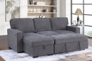 Dark Gray Pop-Up Sleeper Sectional 3435