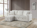 Taupe Corduroy Pop-Up Sleeper Sectional 3442