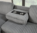 Light Gray Corduroy Pop-Up Sleeper Sectional 3443
