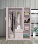 Blush 3-Door Wardrobe with Mirror 348
