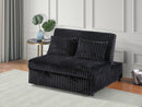 Black Armless Loveseat Sleeper 3480