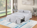 Light Gray Armless Loveseat Sleeper 3483