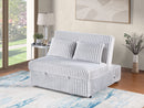 Light Gray Armless Loveseat Sleeper 3483