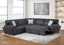 Charcoal U-Shaped Pop-Up Sleeper Sectional 3576