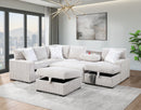 Taupe Pop-Up Sleeper Sectional with Storage 3582