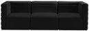 Quincy Black Velvet Modular Sofa