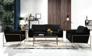 Mila Black Velvet Sofa