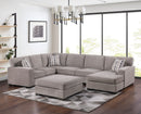 Taupe U-Shaped Sectional 3641