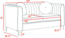 Isabelle Green Velvet Loveseat