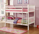 White Mission Twin over Twin Bunk Bed 5014