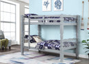 Gray Turned-Post Twin over Twin Bunk Bed 5066