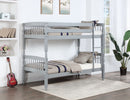 Gray Spindle Twin over Twin Bunk Bed 5076