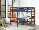 Mocha Spindle Twin over Twin Bunk Bed 5077