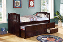 Java Twin Captain's Bed with Trundle Drawers 5103